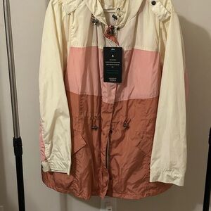 Torrid Cream and Pink Ski Jacket